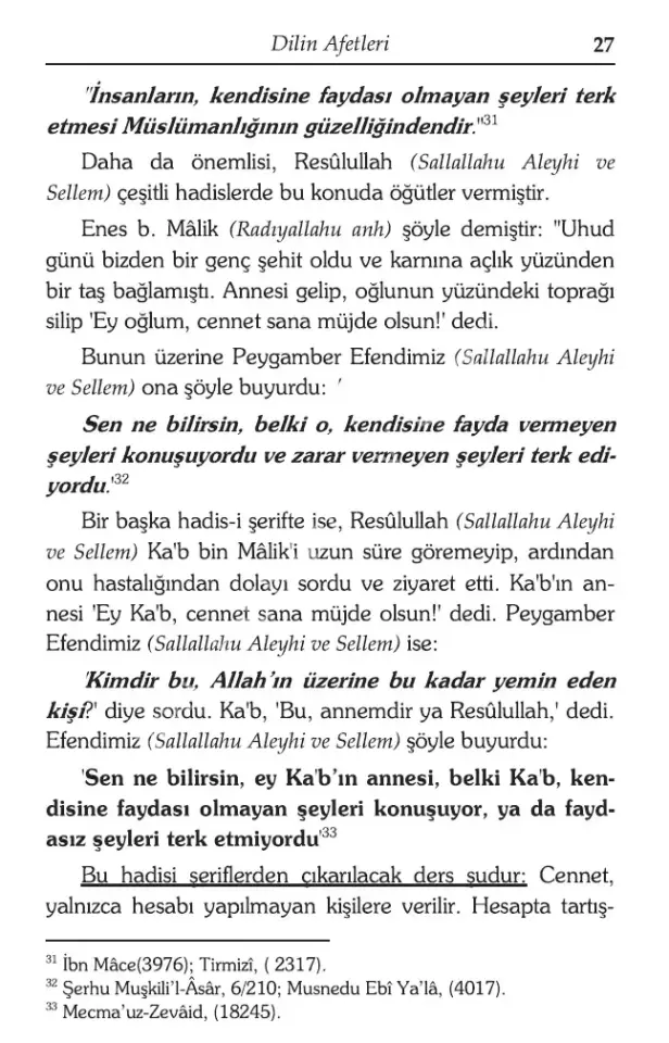 Dilin Afetleri İmam Gazali