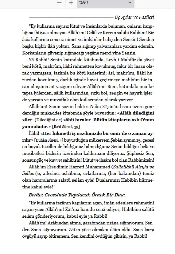 Faziletleriyle Üç Aylar