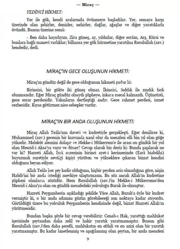 Ruhul Beyan Tefsirinden MİRAÇ
