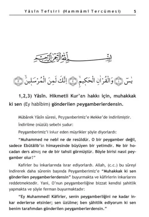 Hammami Tefsiri Yasini Şerif Tercümesi