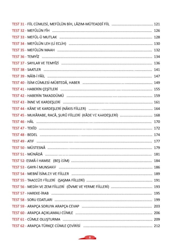 Konu Başlıklı Arapça Soru Bankası