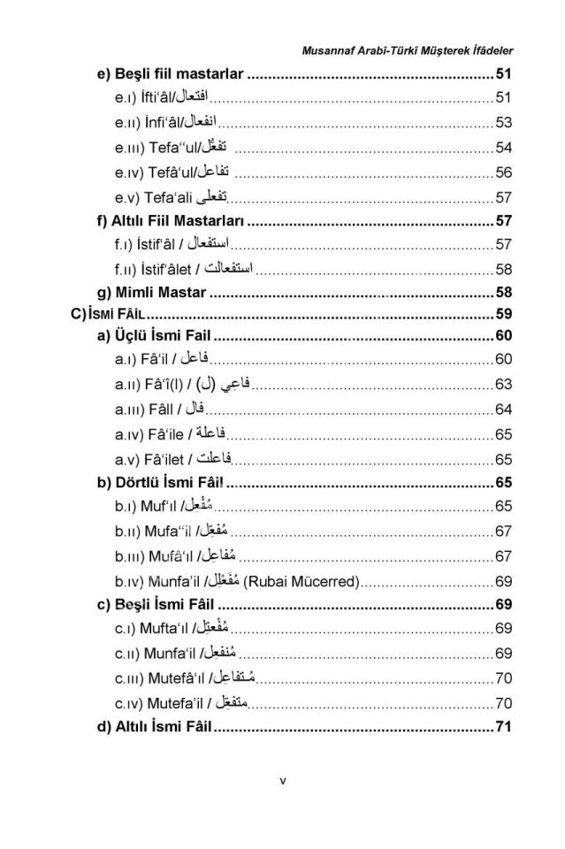 Musannaf Arabi-Türki Müşterek İfadeler
