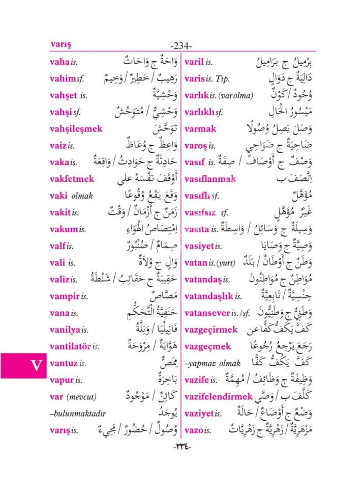 Türkçe/Arapça - Arapça/Türkçe Cep Sözlük