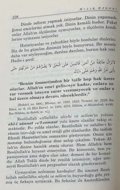 Hızır Efendi Hayatı Sohbetleri