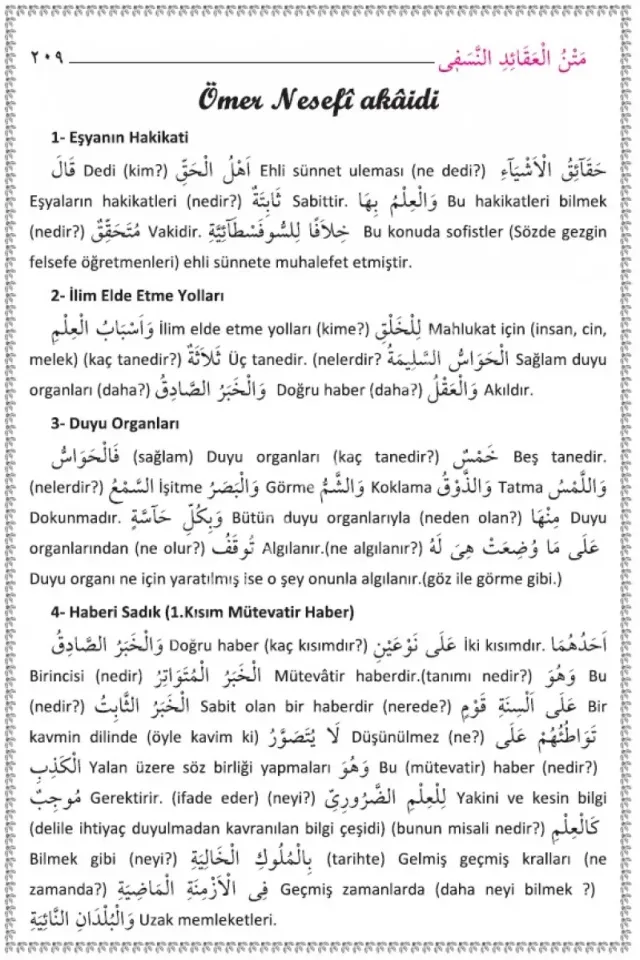 Mızraklı İlmihal Osmanlıca Yeni Dizgi