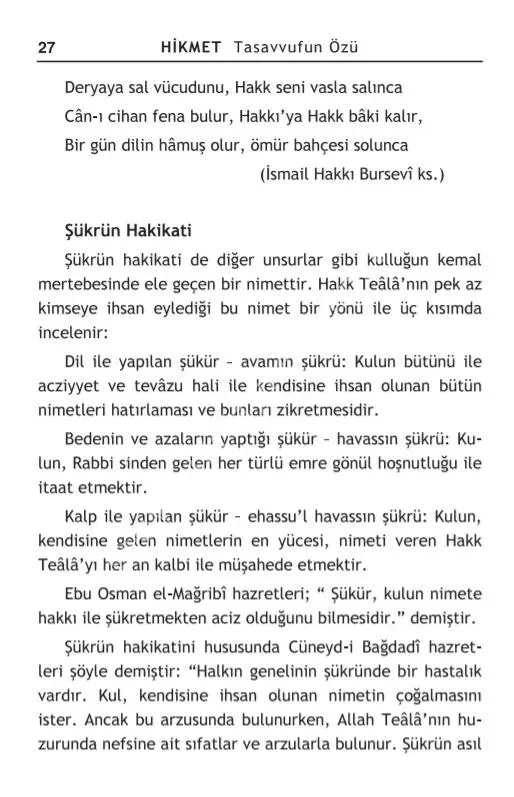 Hikmet Tasavvufun Özü
