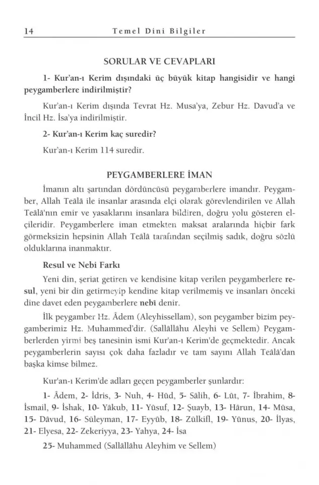 Temel Dini Bilgiler Muhtasar