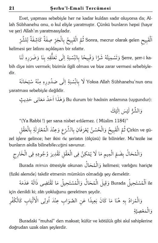 Şerhül Emali Tercümesi