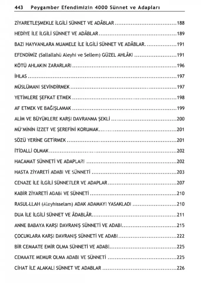 Peygamber Efendimizin 4000 Sünnet ve Adapları