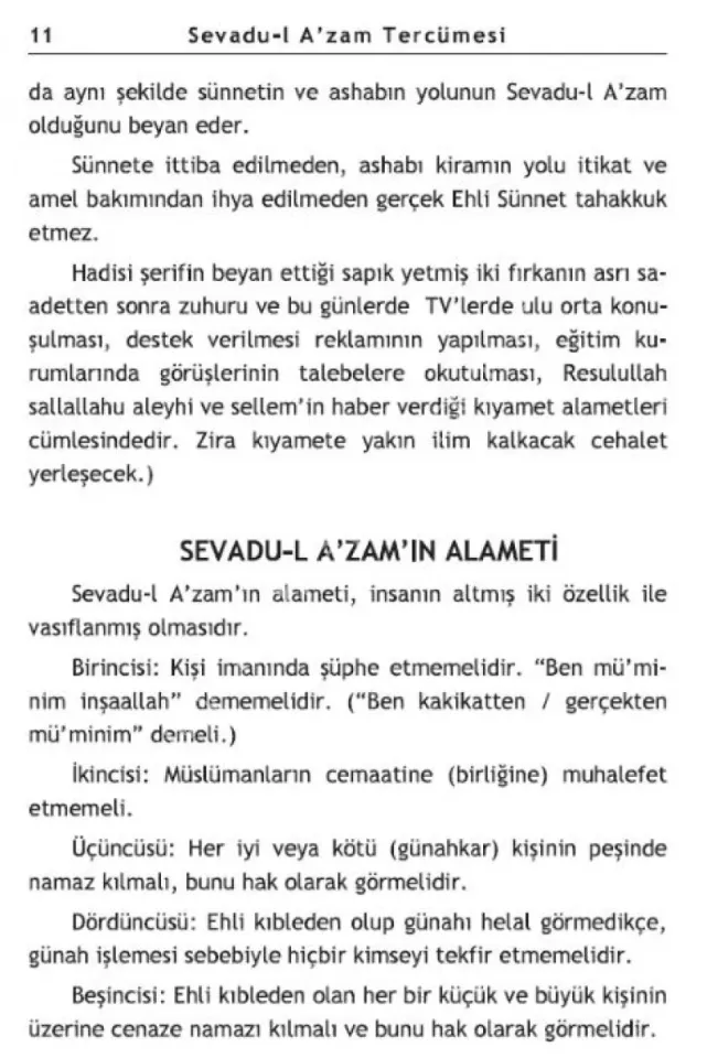 Sevadül Azam Tercümesi Karton Kapak