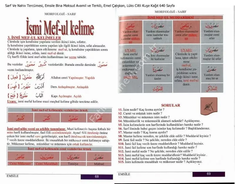 Sarf Ve Nahiv Emsile Bina Maksud