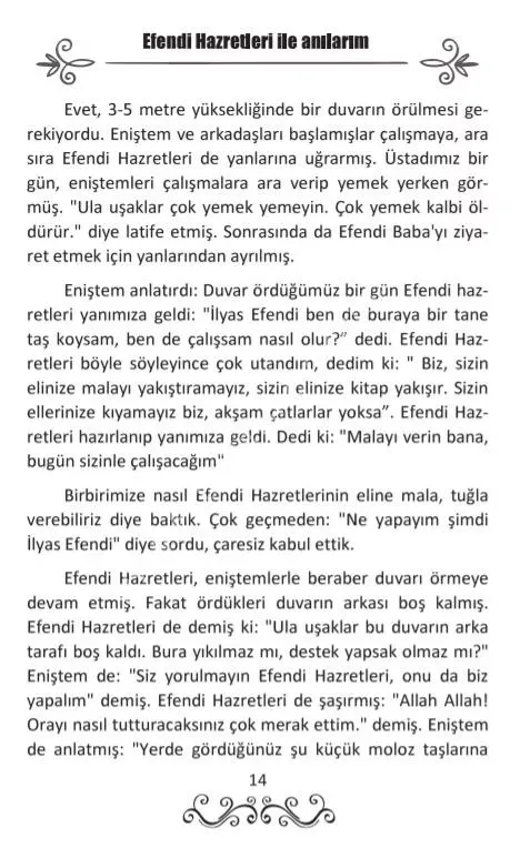 Efendi Hazretleri ile Anılarım