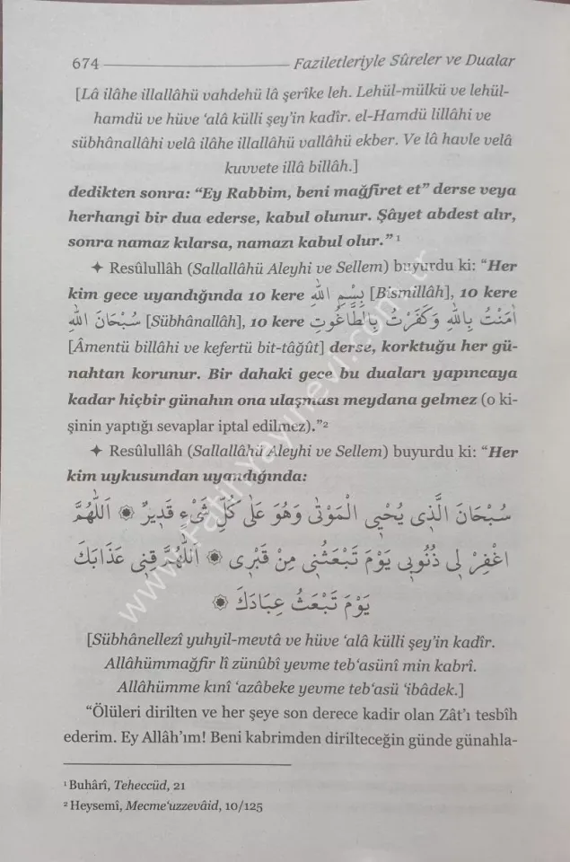 Faziletleriyle Sureler ve Dualar Ciltli