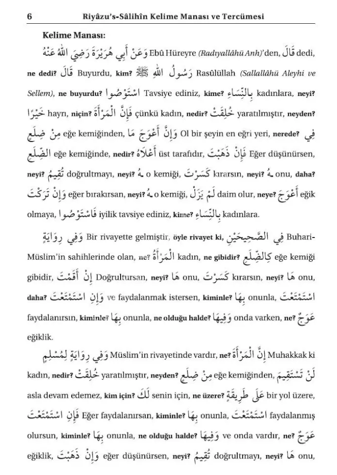 Riyazüs Salihin Tercümesi Kelime Manalı 2.Cilt