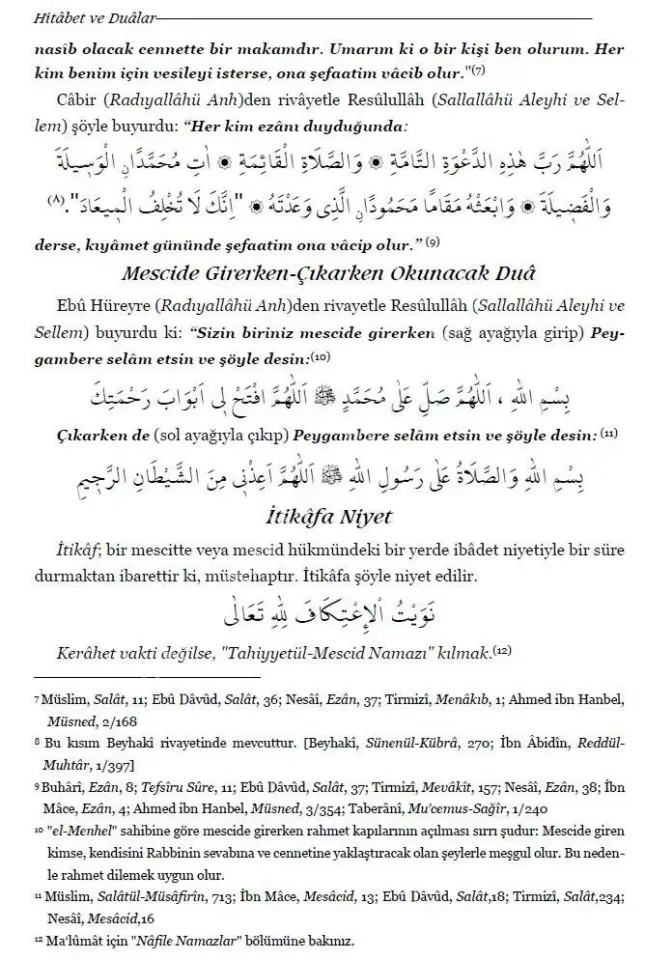 Hitabet ve Dualar