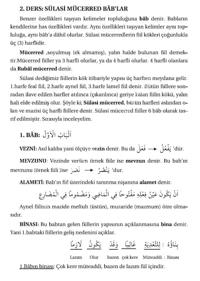 Geniş İzahlı Sarf ve Nahiv BİNA