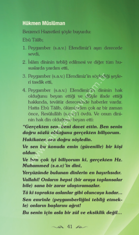 Ehli Beyt´in Fazileti Ve Ebu Talib´in Akibeti - Ömer Faruk Hilmi