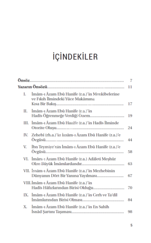 İmam-ı Azam Ebü Hanife (R.A.)’İn Hadis İlmindeki Yeri
