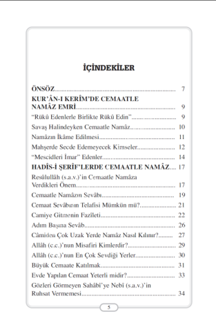 Cemaatle Kılınan Namazın Fazileti