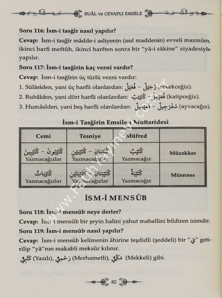 Suâl ve Cevaplı Emsile