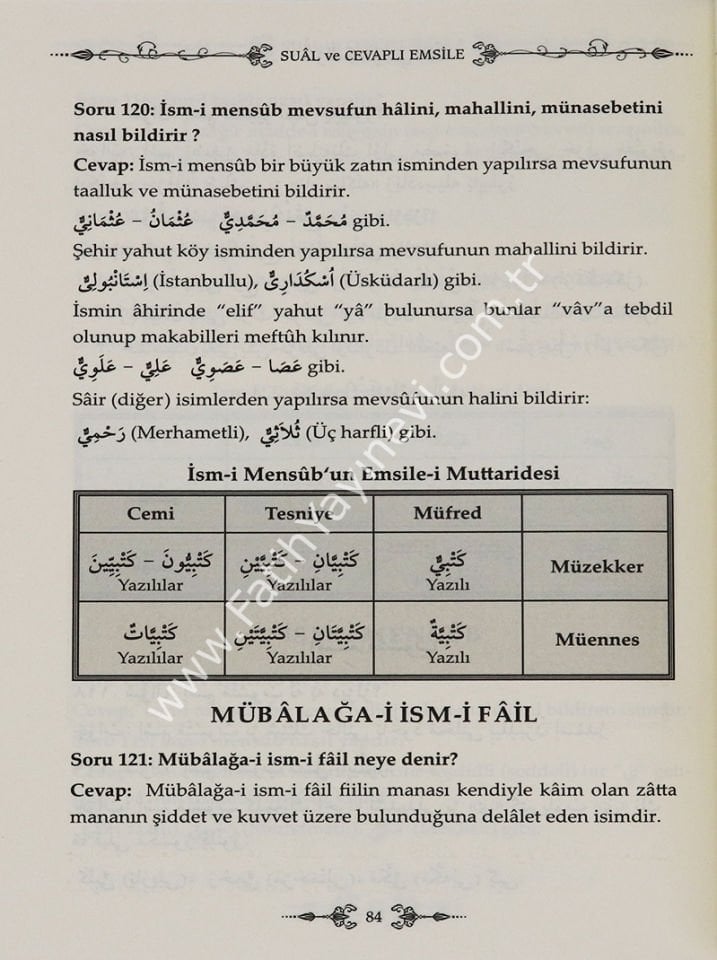 Suâl ve Cevaplı Emsile