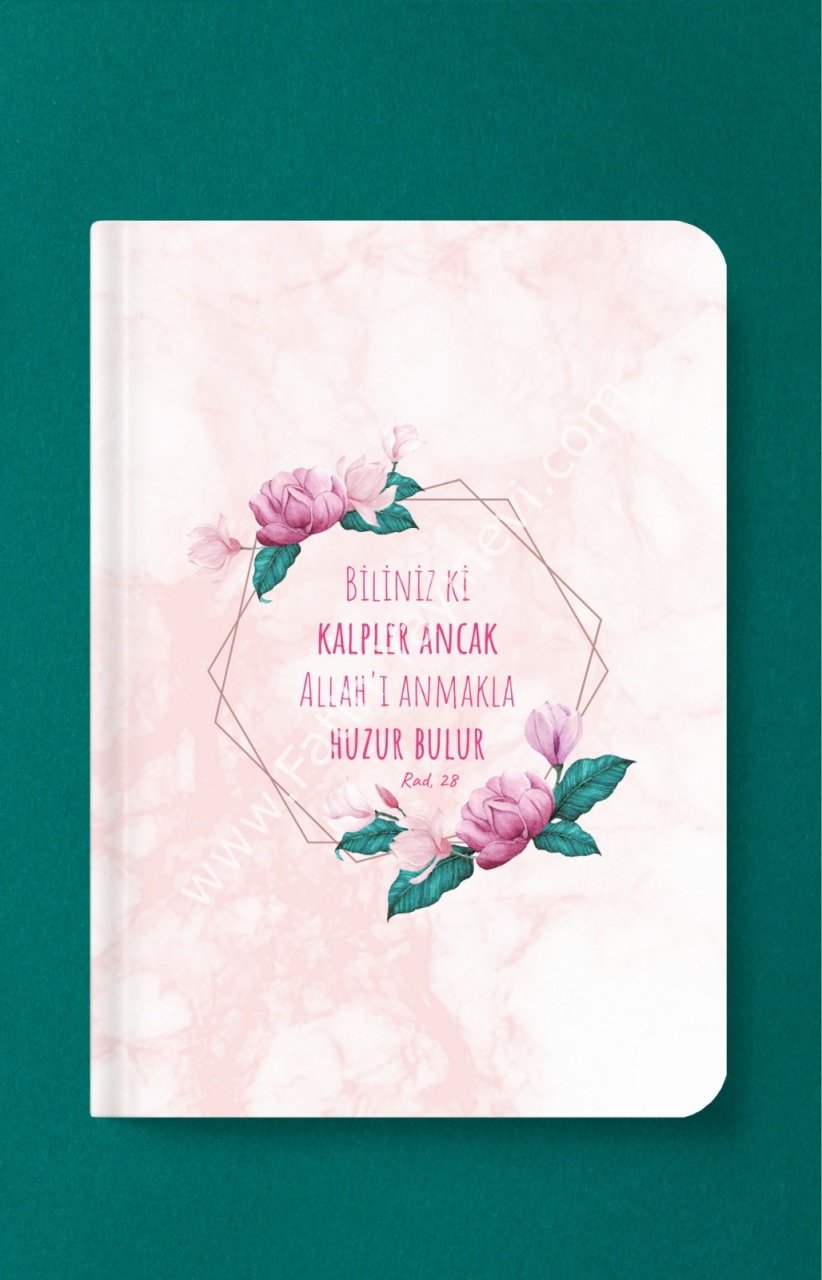 Kalpler Ancak Allah'ı Anmakla Huzur Bulur - A5 Çizgili Defter