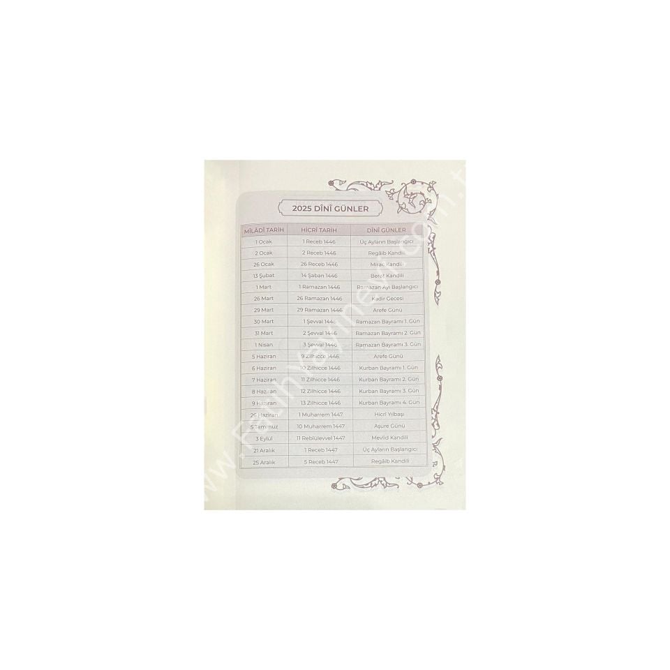 Talebe Ajandası 2024-2025